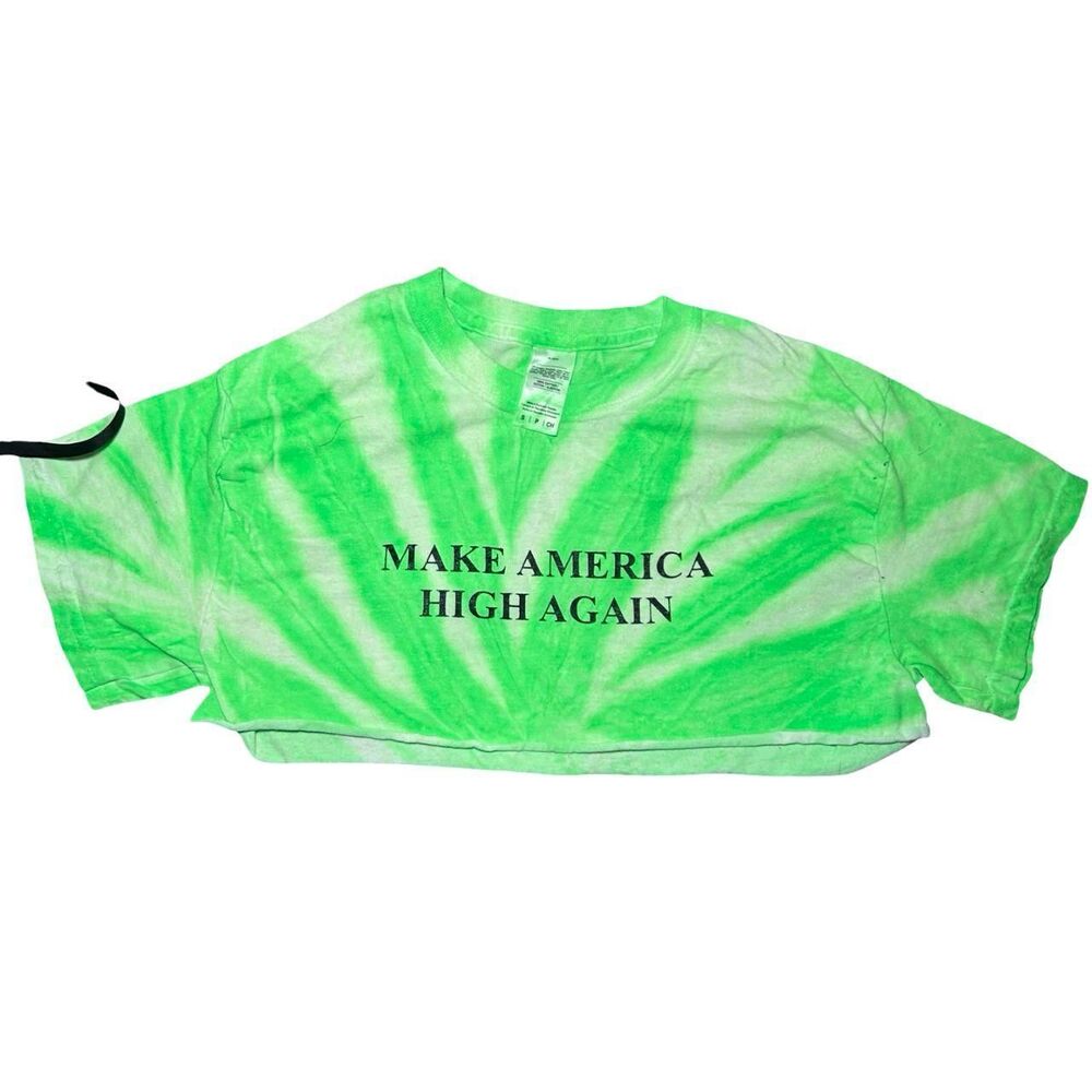 Women's Green Crop-top